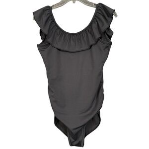 Movemama Ruffle One-Piece Swimsuit Black Size M